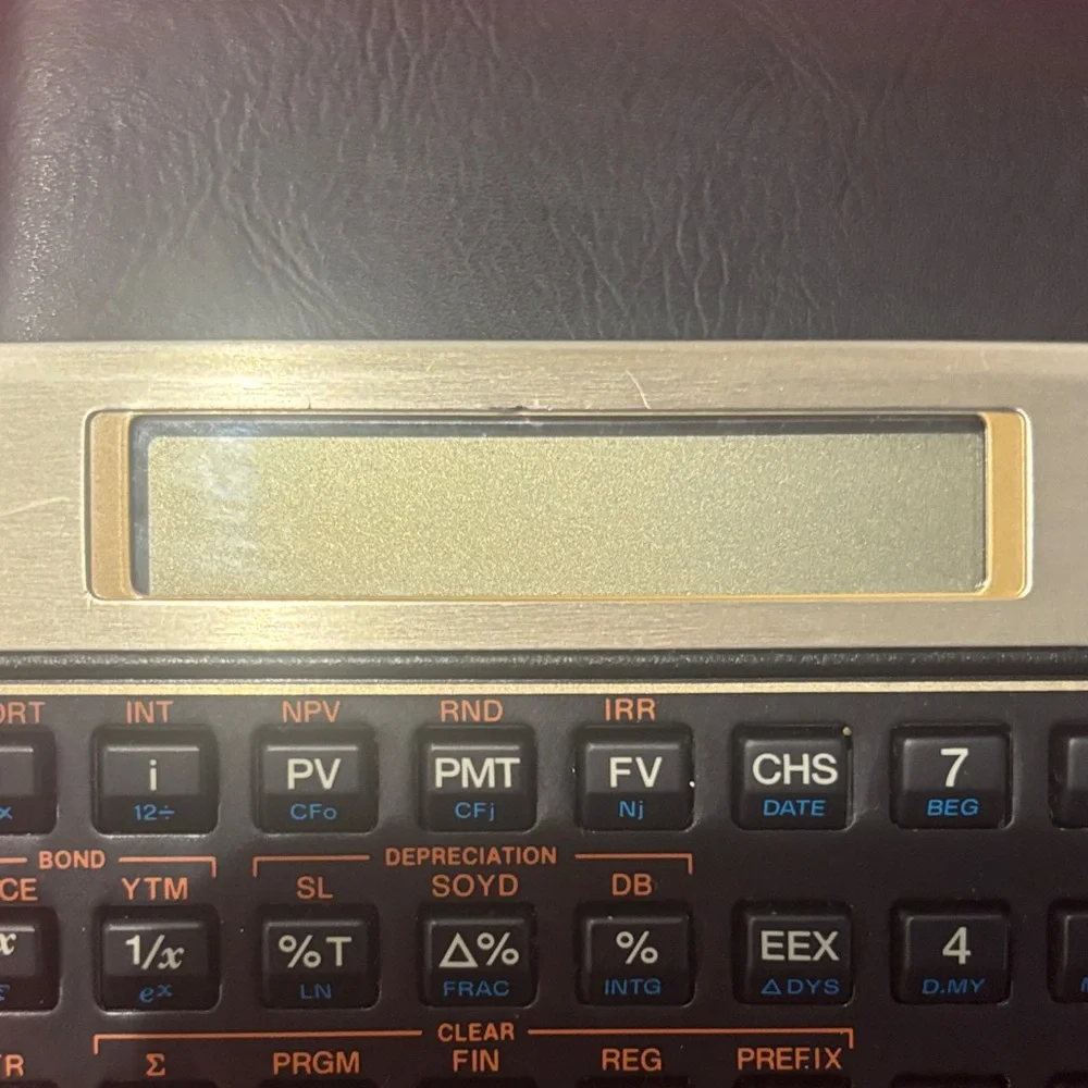 HP Vintage Black and Gold Financial Calculator